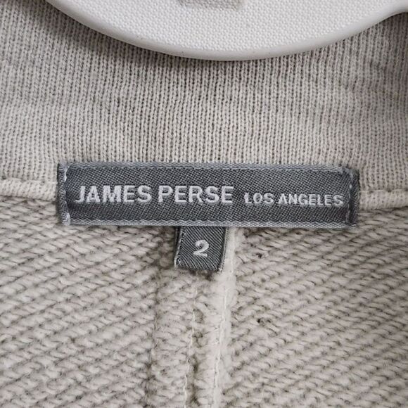 James Perse Jacket Womens 2 Medium Gray Double Breasted Knit Blazer Pockets Coat - Picture 2 of 11